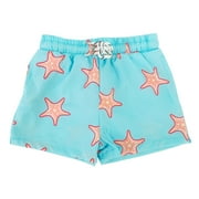 MEZZALL Toddler Kids Baby Boys Cartoon Swim Trunks Swimsuit Bathing Suit Beach Swimming Shorts Cozy Beachwear, Light Blue, 3-4 Years